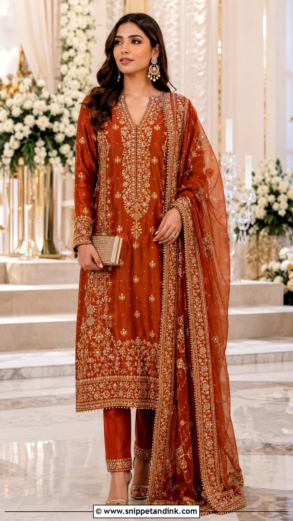 Heavy Zari Work Suit for Wedding - Snippet and Ink - 25 Heavy Suits for Wedding
