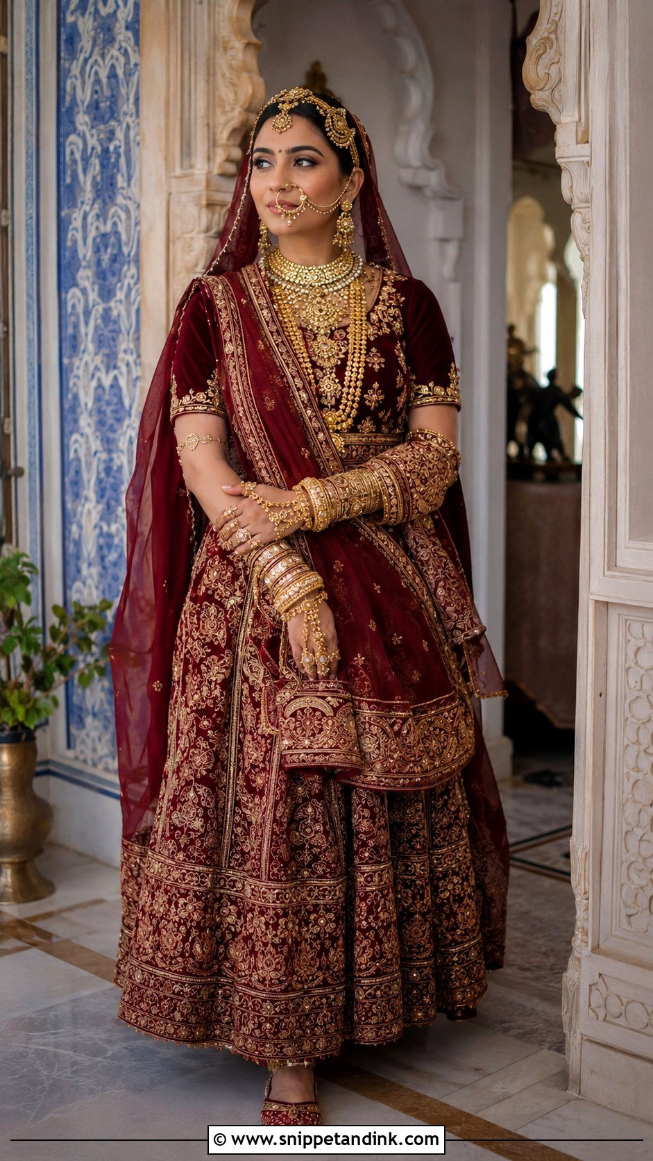 Heirloom Gold Rajput Bridal Poshak - Snippet and Ink - 20 Royal Rajput Bride Ideas
