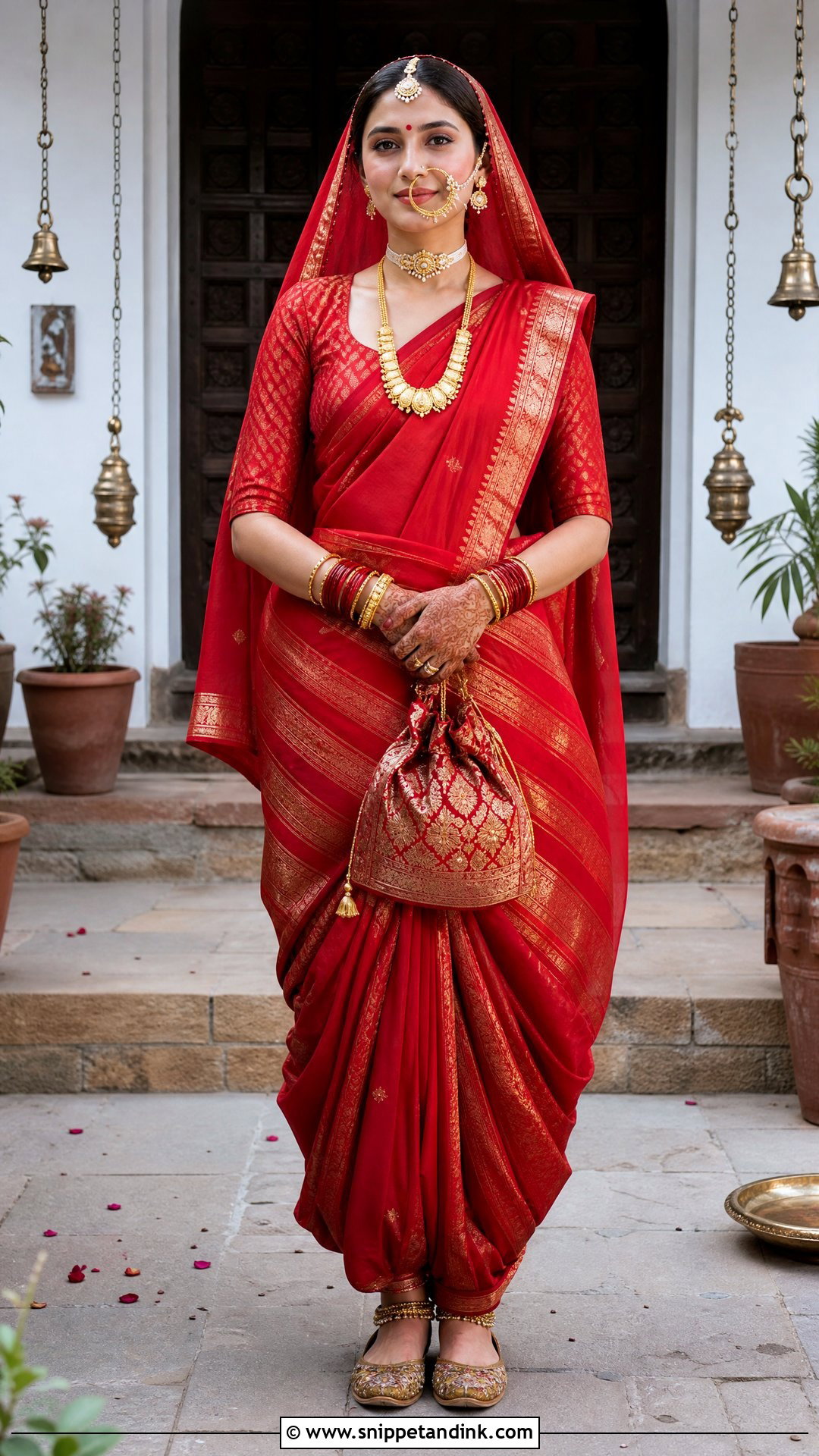 Heirloom Saree Garhwali Bride Look - Snippet and Ink - 25 Garhwali Bride Ideas