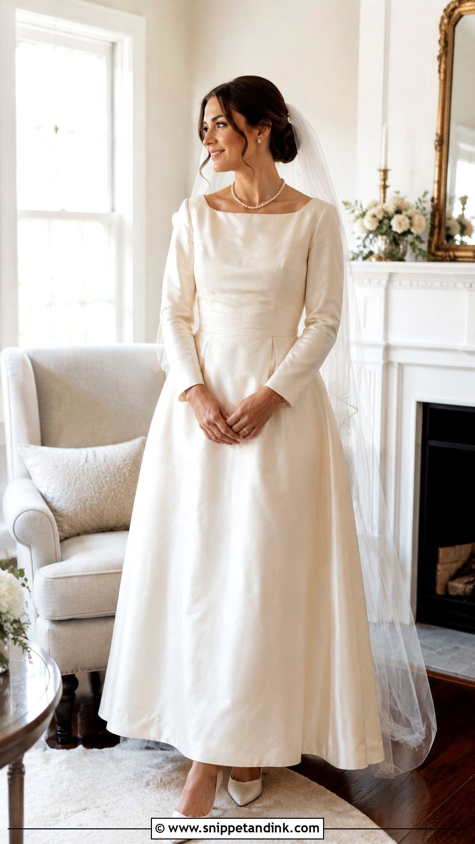 Heirloom Satin Old Wedding Dress - Snippet and Ink - 25 Old Wedding Dresses