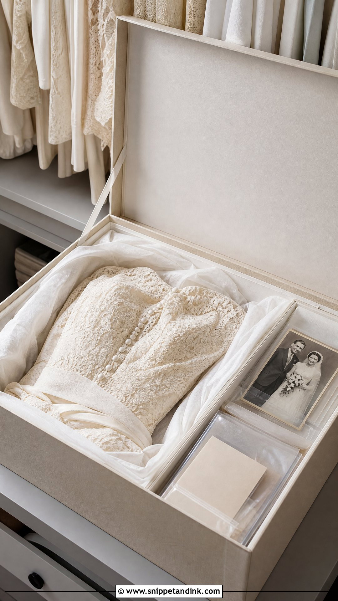 Heirloom Wedding Dress Box - Snippet and Ink - 20 Wedding Dress Box Ideas