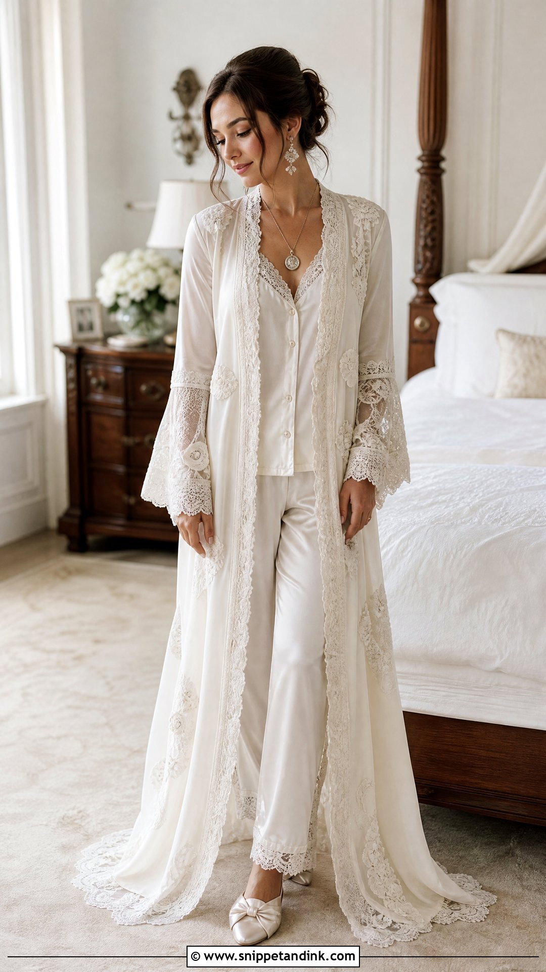 Heirloom Wedding Dress Bridal Robe - Snippet and Ink - 20 Robe for Bride Ideas
