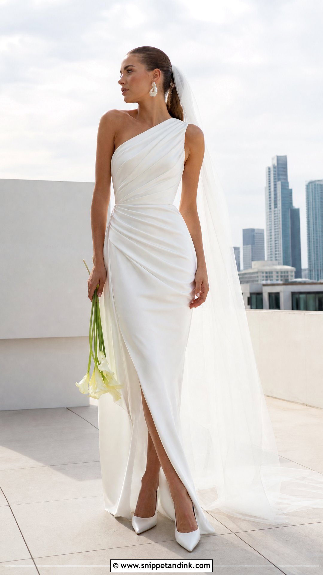 Hera Couture Asymmetric Satin Gown - Snippet and Ink - 20 Hera Couture Ideas