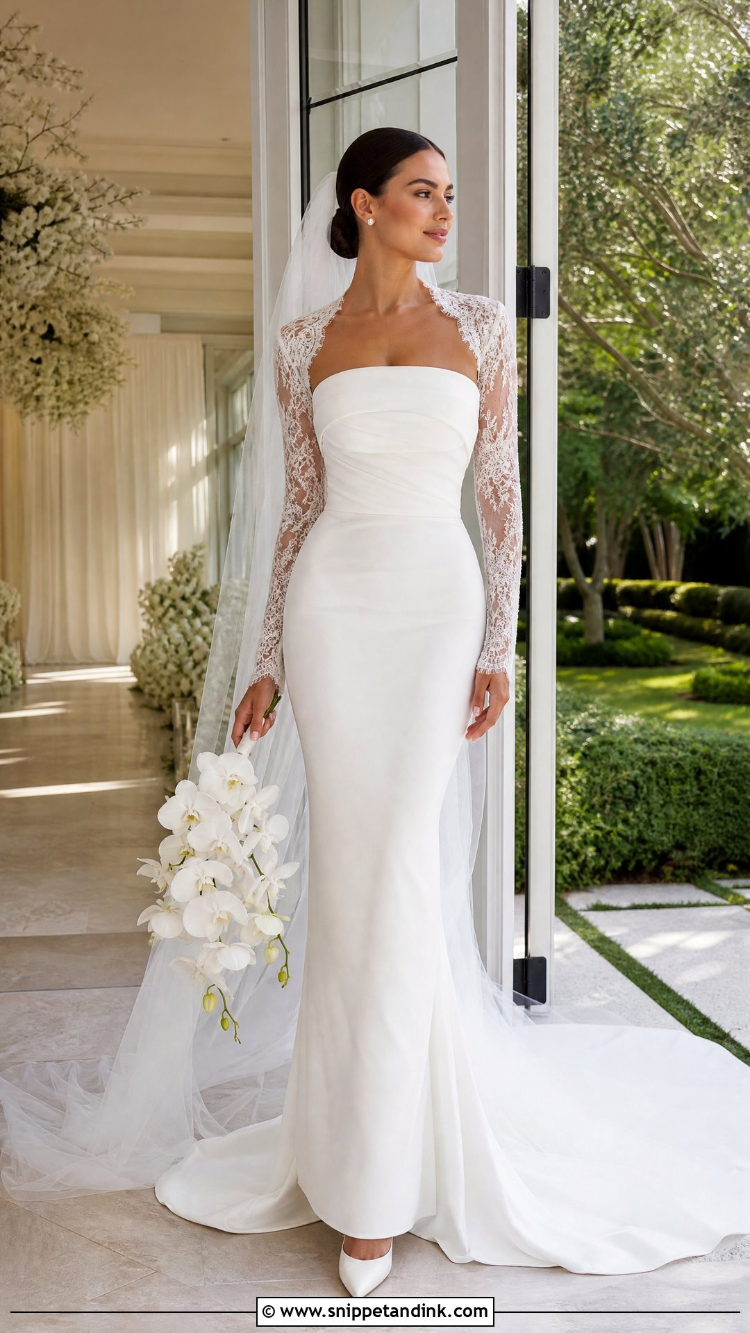 Hera Couture Strapless Gown With Lace Bolero - Snippet and Ink - 20 Hera Couture Ideas