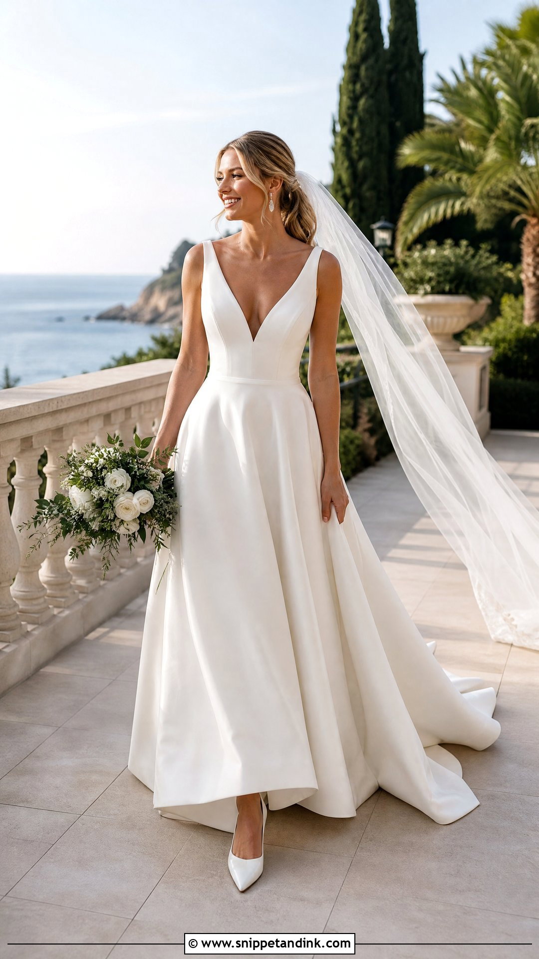 Hera Couture V Neck A Line Gown - Snippet and Ink - 20 Hera Couture Ideas
