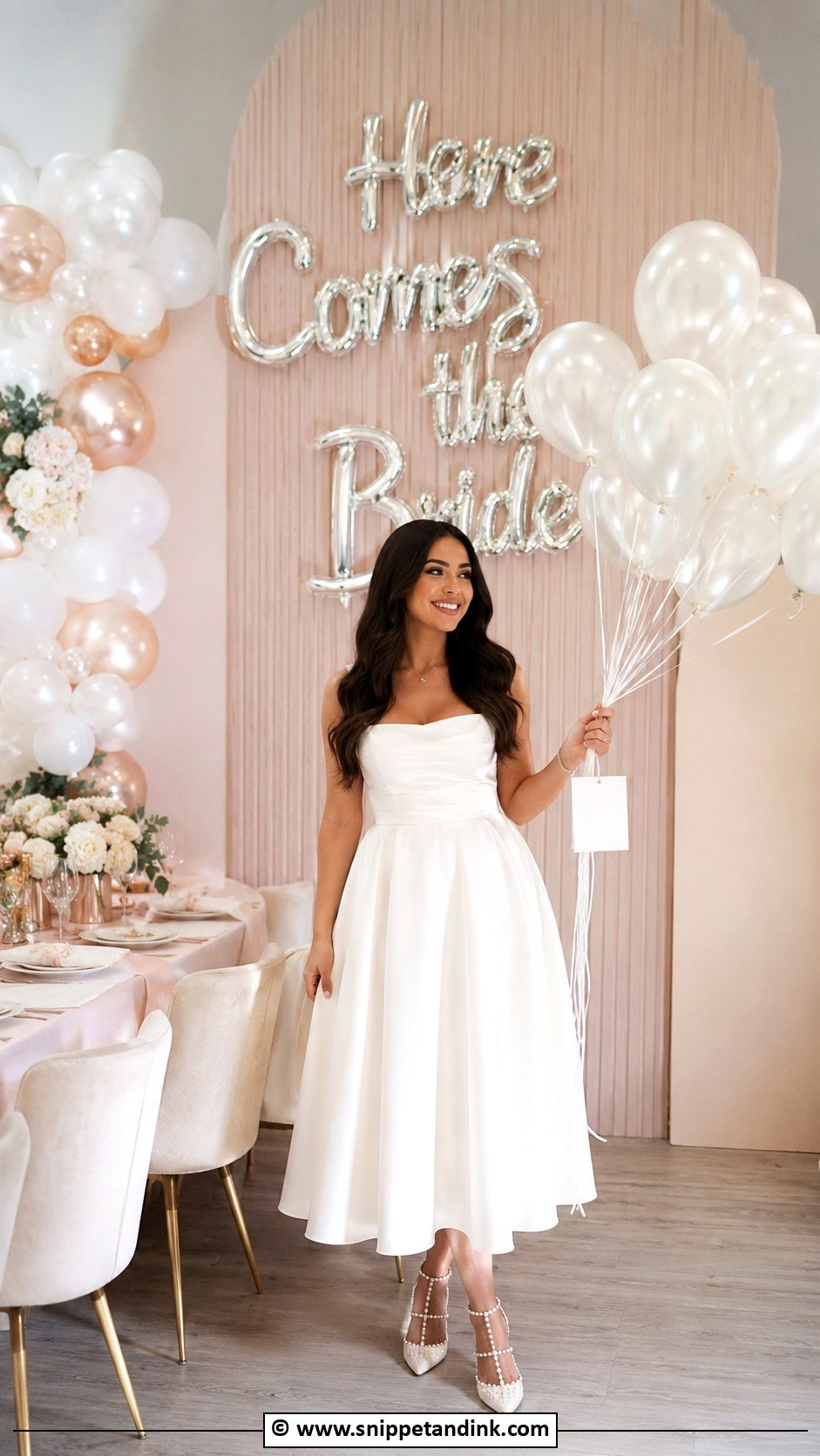 Here Comes The Bride Balloon Sign - Snippet and Ink - 30 Here Comes the Bride Ideas