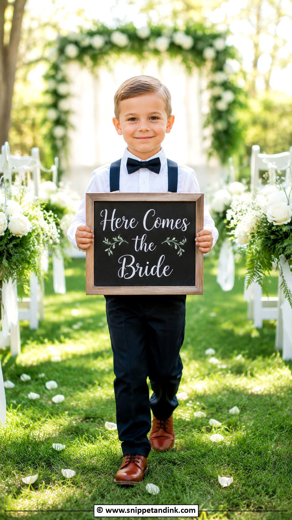 Here Comes The Bride Chalkboard Sign - Snippet and Ink - 30 Here Comes the Bride Ideas