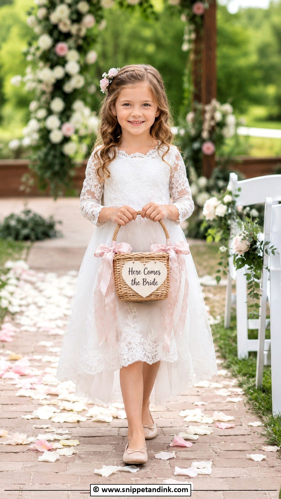 Here Comes The Bride Flower Girl Basket - Snippet and Ink - 30 Here Comes the Bride Ideas