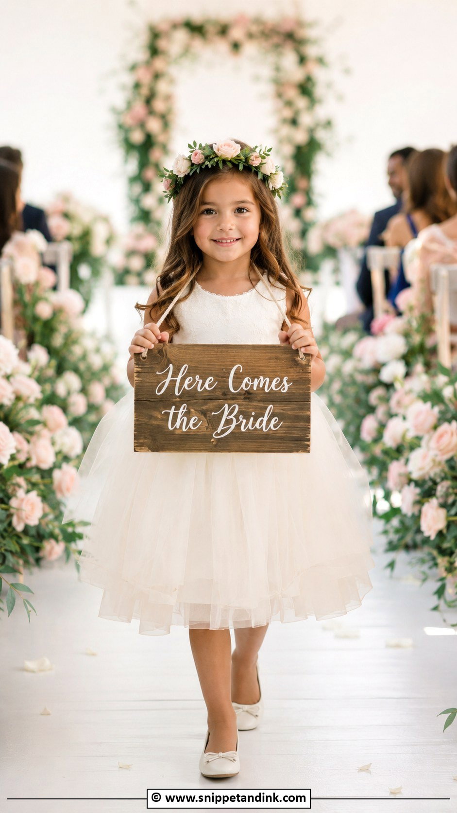 Here Comes The Bride Flower Girl Sign - Snippet and Ink - 30 Here Comes the Bride Ideas