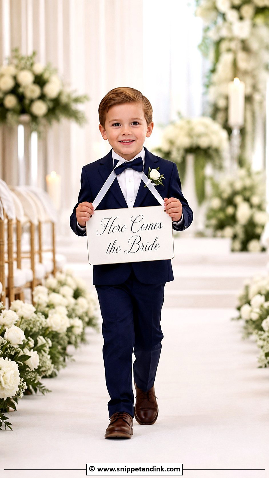 Here Comes The Bride Ring Bearer Sign - Snippet and Ink - 30 Here Comes the Bride Ideas