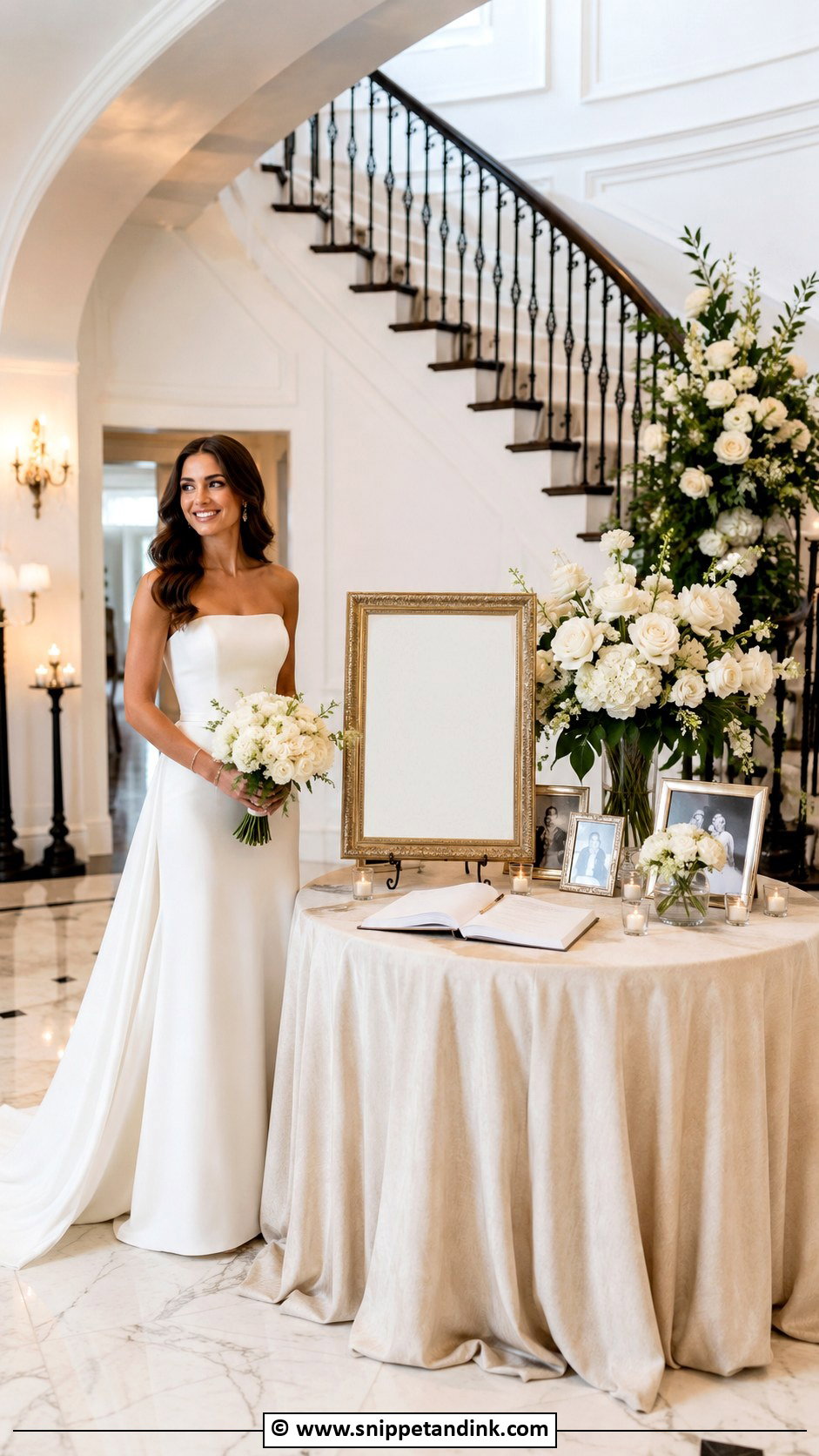 Here Comes The Bride Welcome Table - Snippet and Ink - 30 Here Comes the Bride Ideas