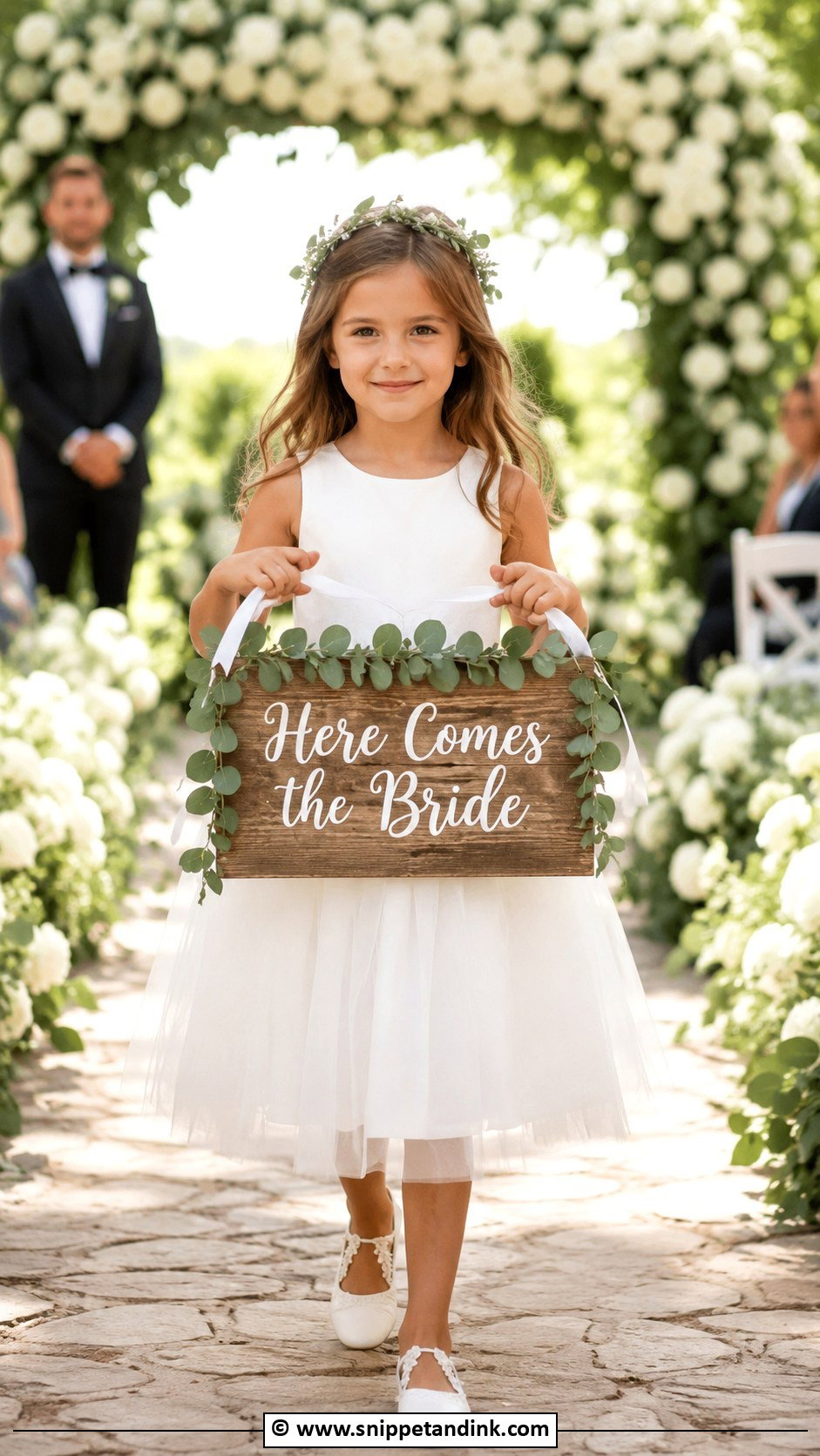 Here Comes The Bride Wood Sign - Snippet and Ink - 30 Here Comes the Bride Ideas