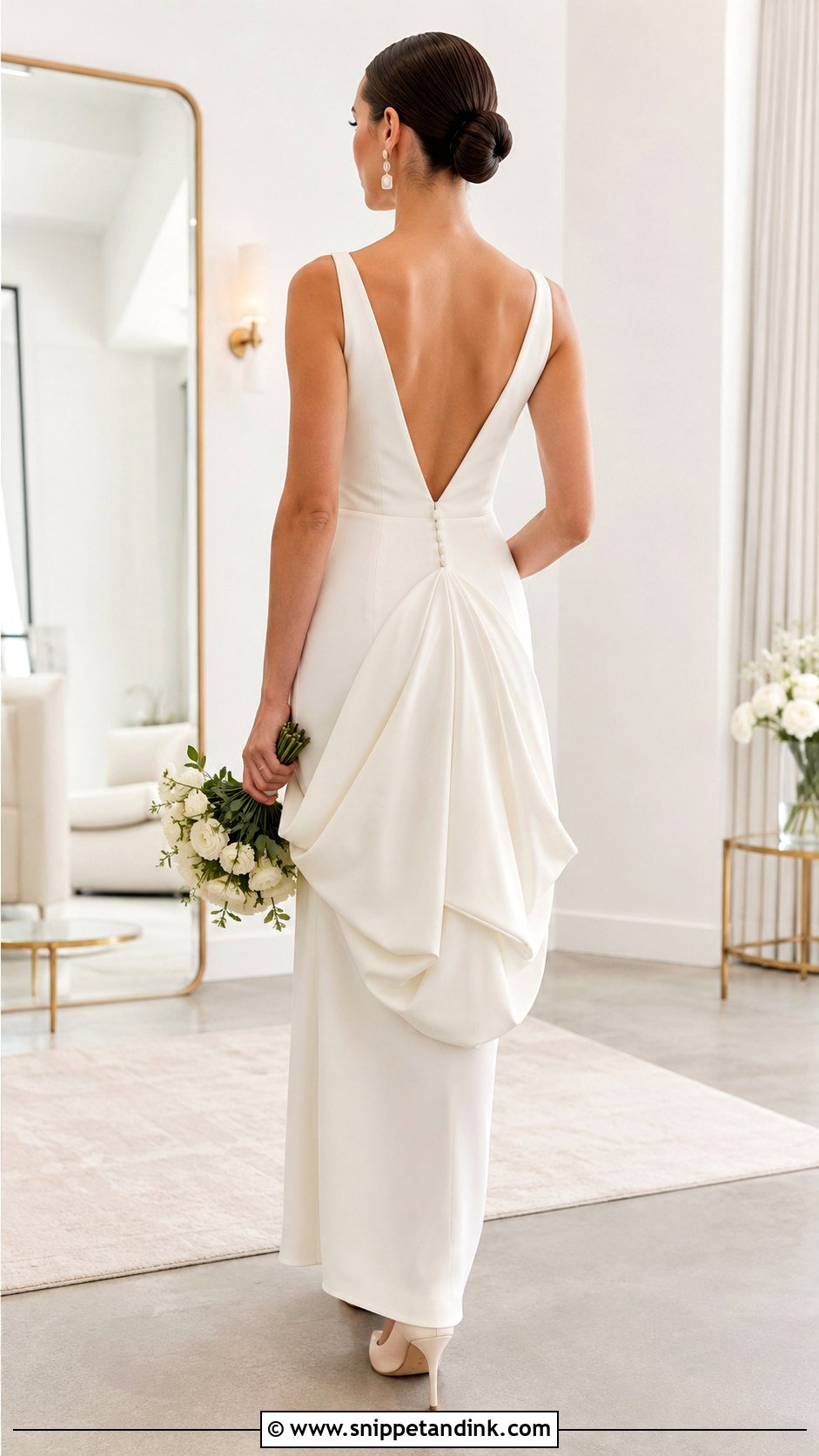 Hidden Snap Wedding Dress Bustle - Snippet and Ink - 20 DIY Wedding Dress Bustle Ideas