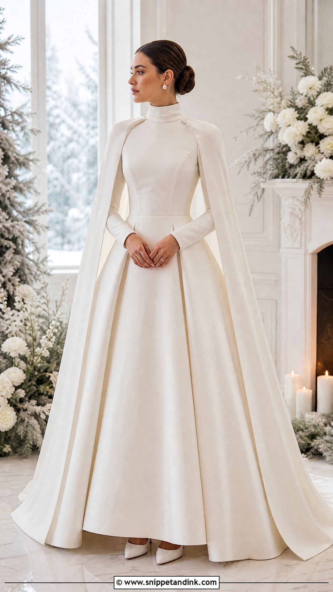 High Collar Winter Wedding Dress - Snippet and Ink - 25 High Collar Wedding Dress Ideas