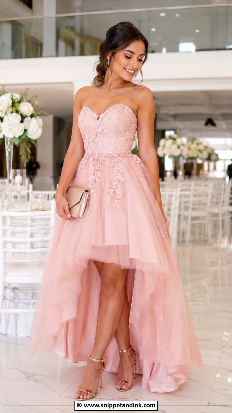 High Low A Line Gown - Snippet and Ink - 25 A Line Gown Styles