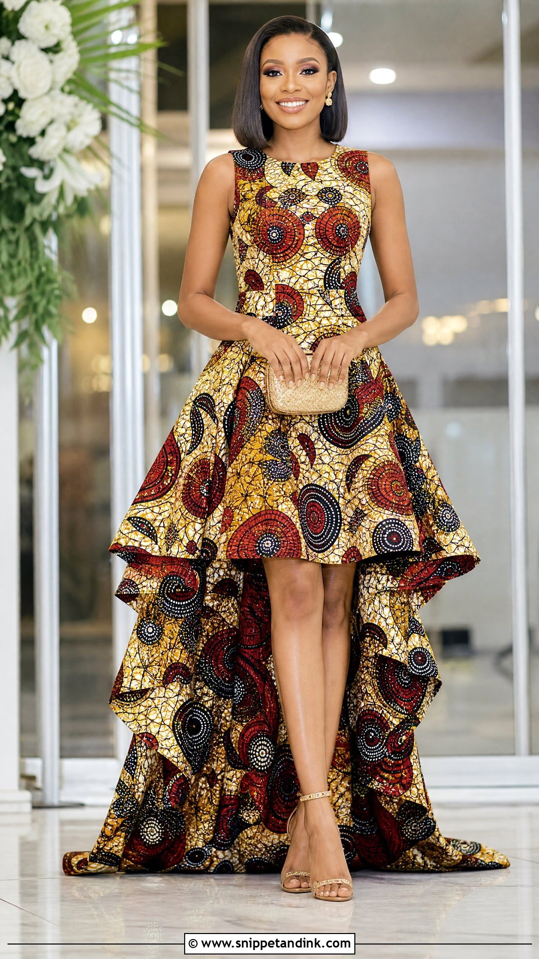 High Low Ankara Gown - Snippet and Ink - 25 Big Ankara Gown Styles