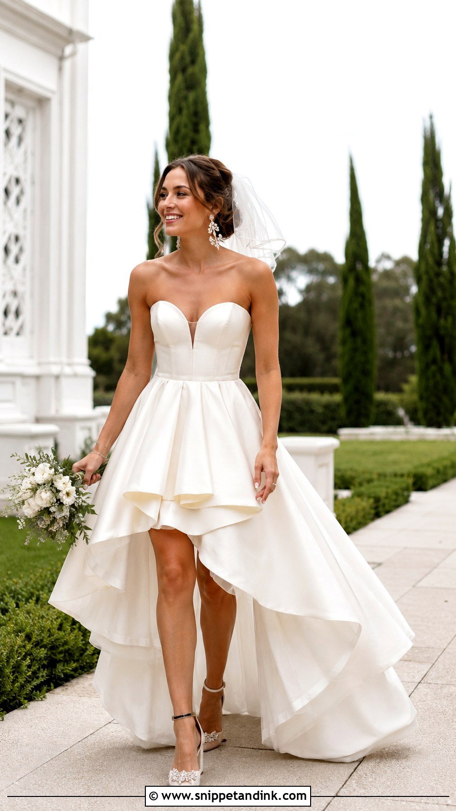 High Low April Wedding Dress - Snippet and Ink - 20 April Wedding Dress Ideas