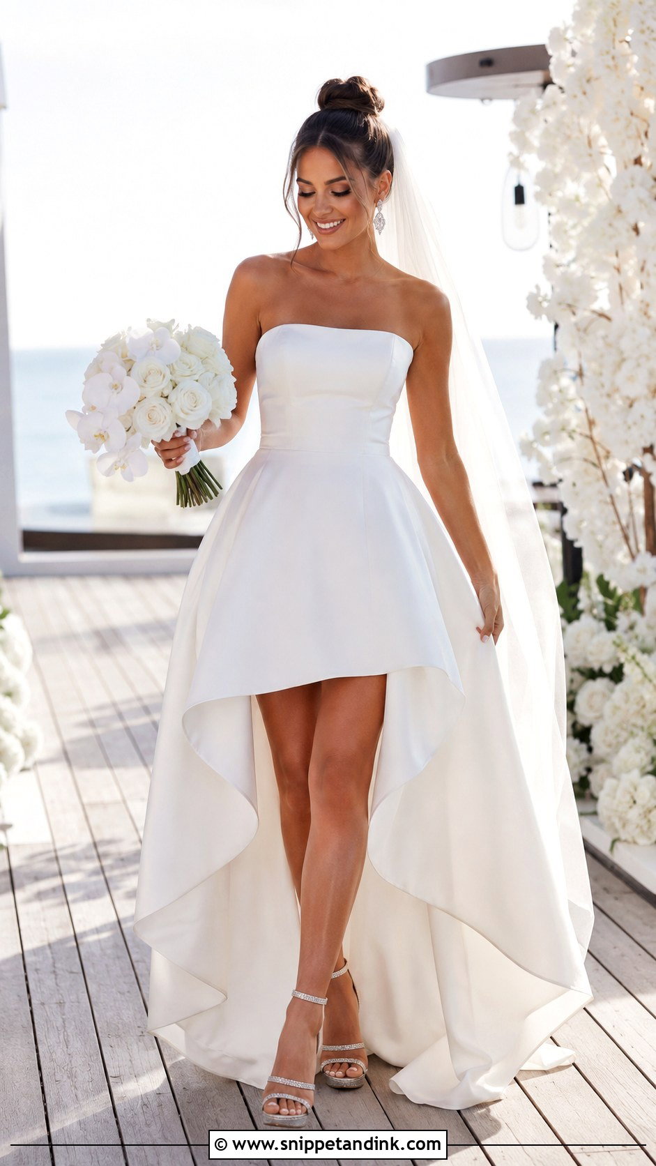 High Low Asymmetrical Wedding Dress - Snippet and Ink - 25 Asymmetrical Wedding Dress Ideas