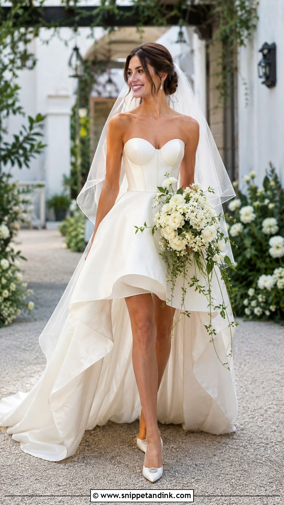 High Low Baby Doll Wedding Dress - Snippet and Ink - 20 Baby Doll Wedding Dress Ideas