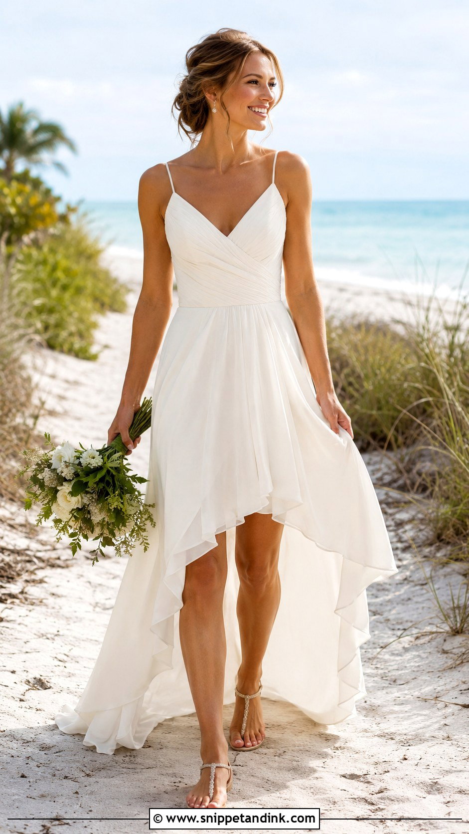High Low Beach Wedding Dress - Snippet and Ink - 30 Beach Wedding Dresses