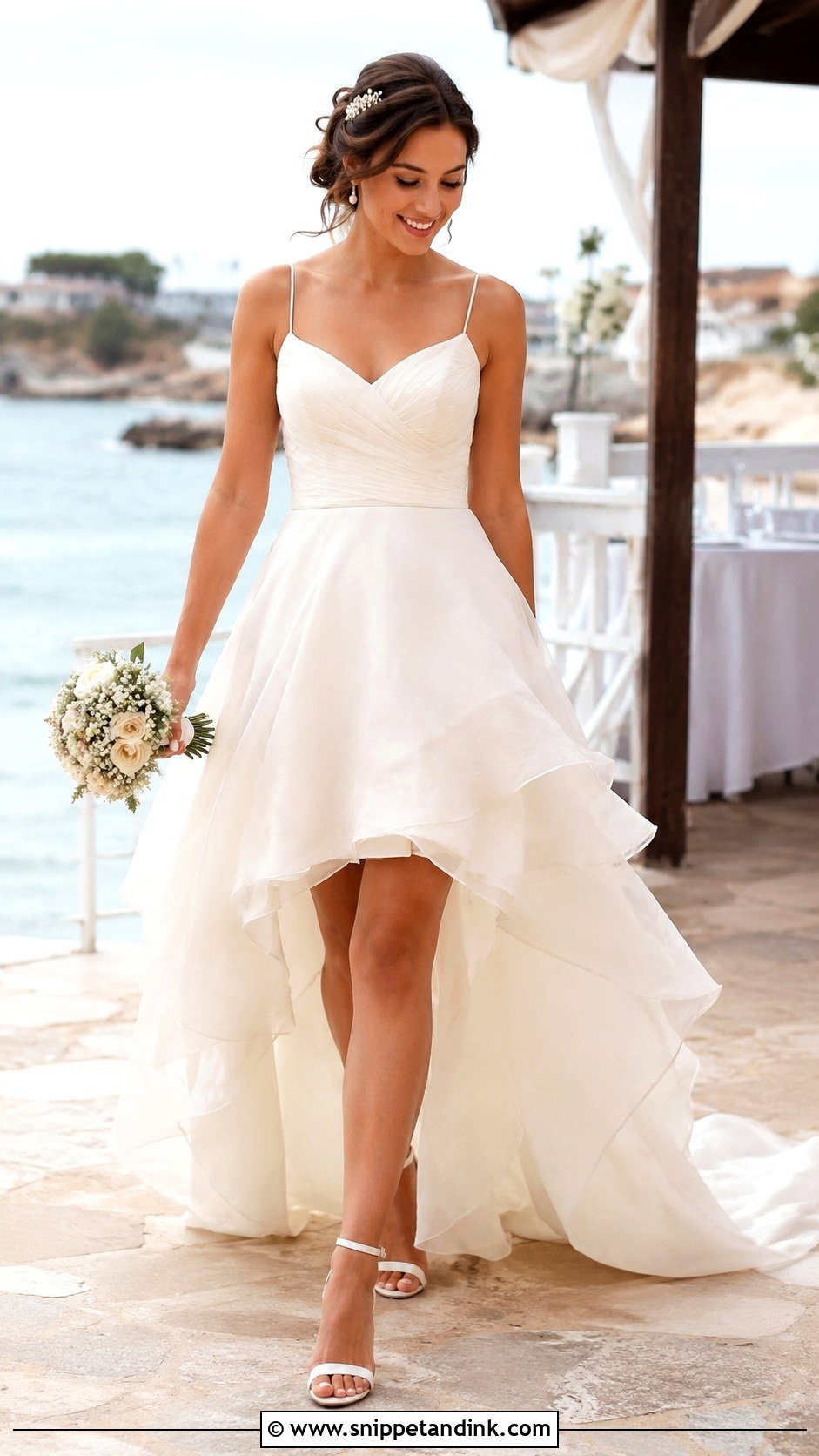 High Low Beach Wedding Dress - Snippet and Ink - 20 Beach Style Wedding Dresses