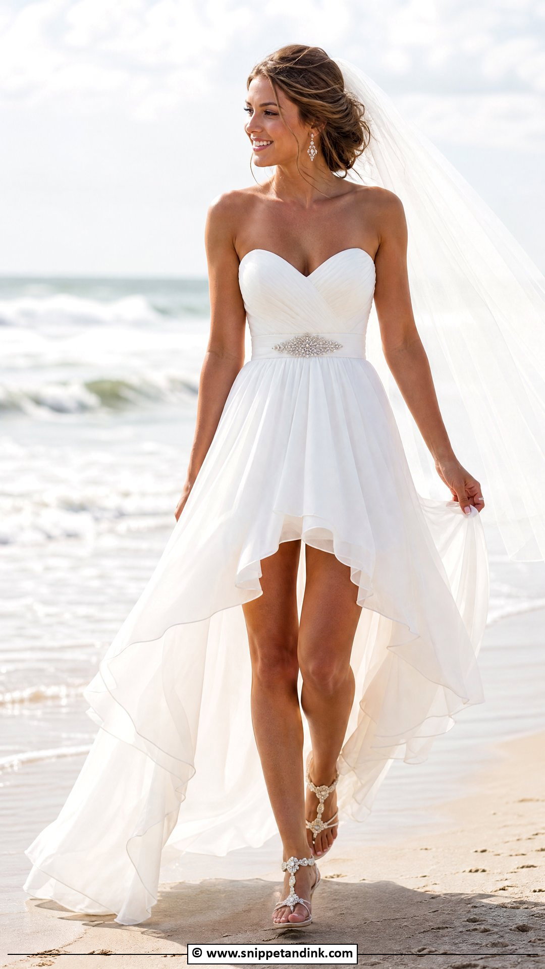 High Low Beach Wedding Dress - Snippet and Ink - 35 Beach Wedding Dress Ideas