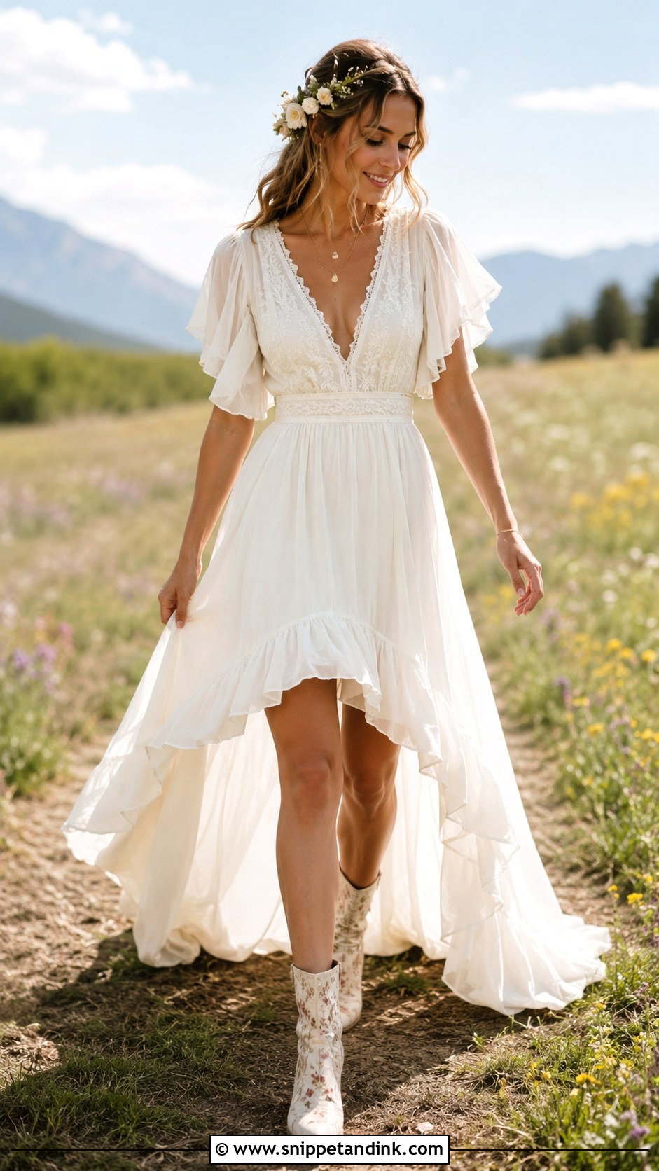 High Low Boheme Wedding Dress - Snippet and Ink - 20 Weeding Dress Boheme Ideas