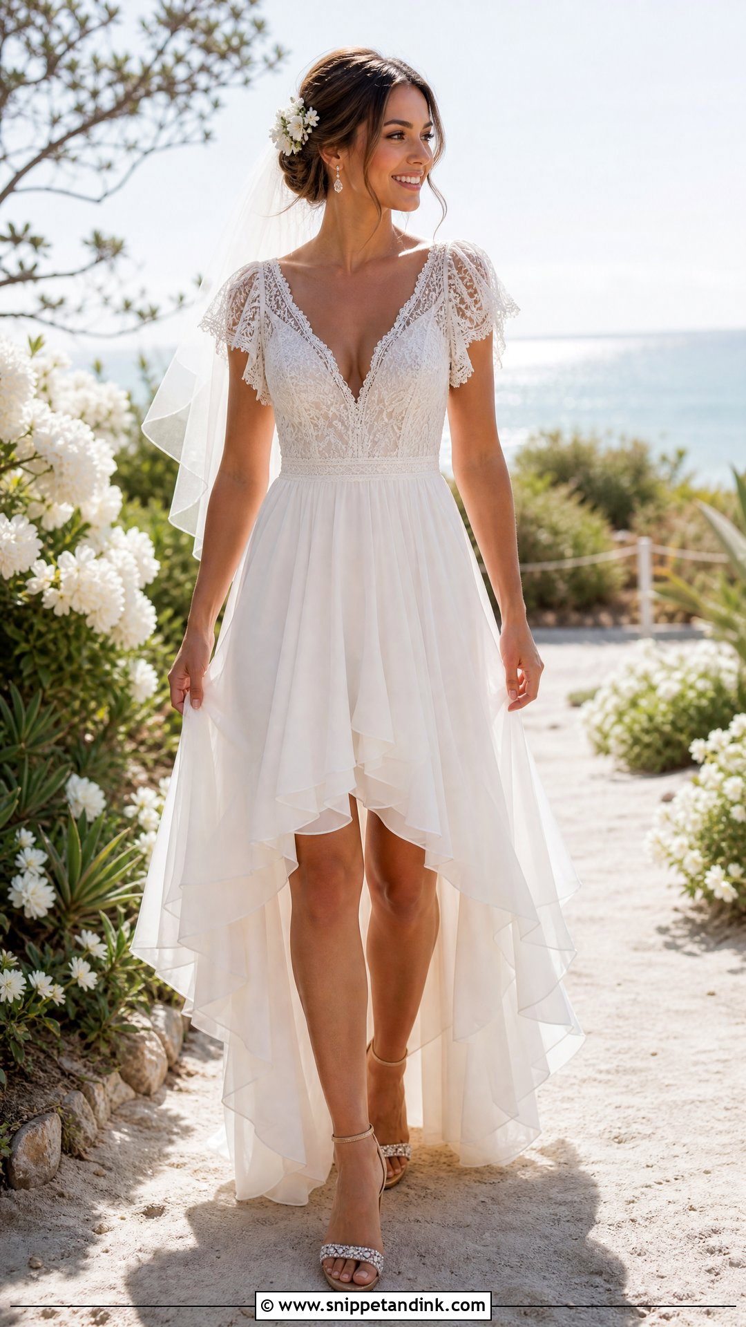 High Low Boho Wedding Dress - Snippet and Ink - 25 Boho Ethereal Wedding Dress Ideas