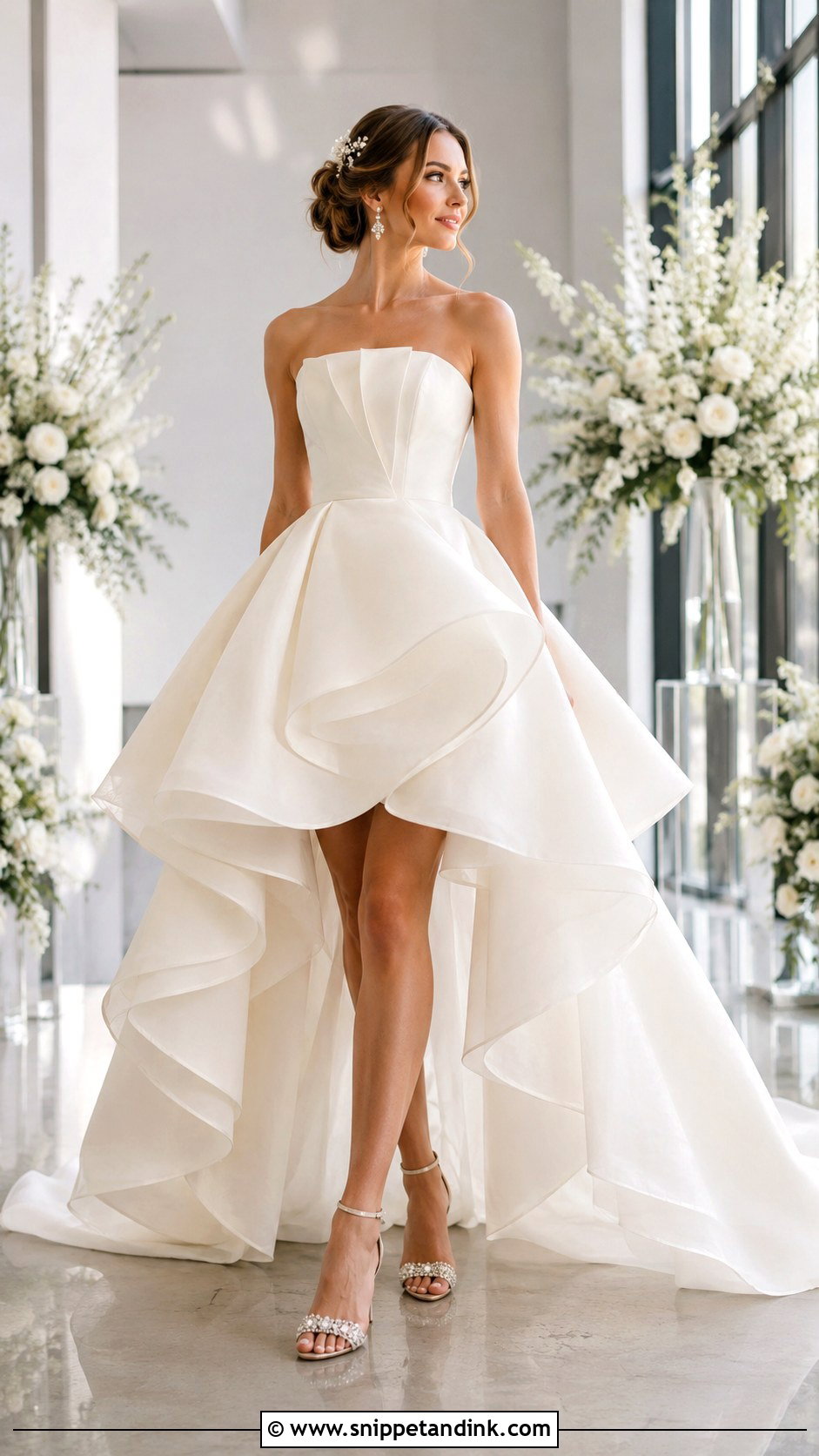 High Low Bridal Dress - Snippet and Ink - 20 Bridal Dress Styles