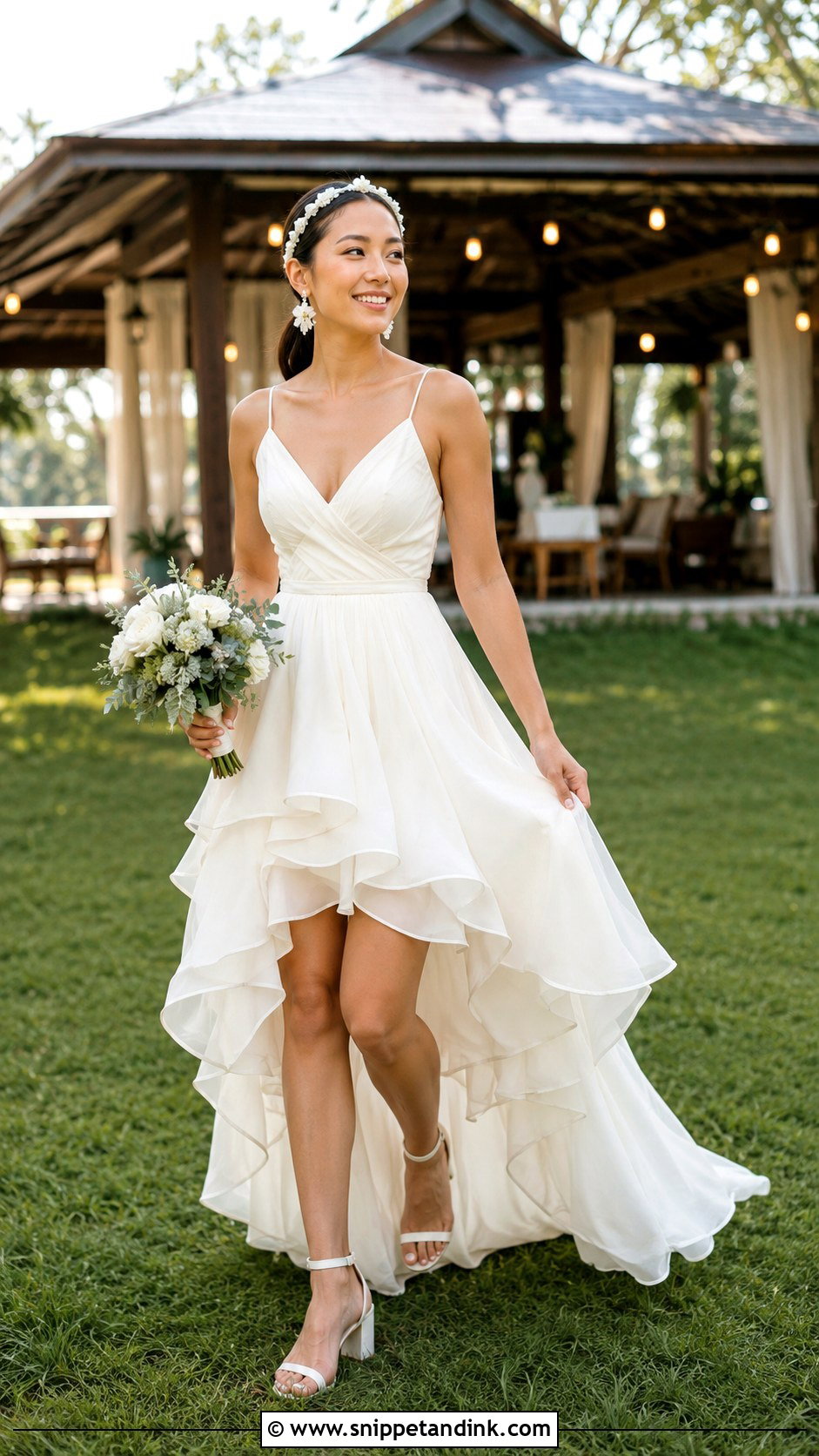 High Low Camp Wedding Dress - Snippet and Ink - 20 Camp Wedding Dress Ideas