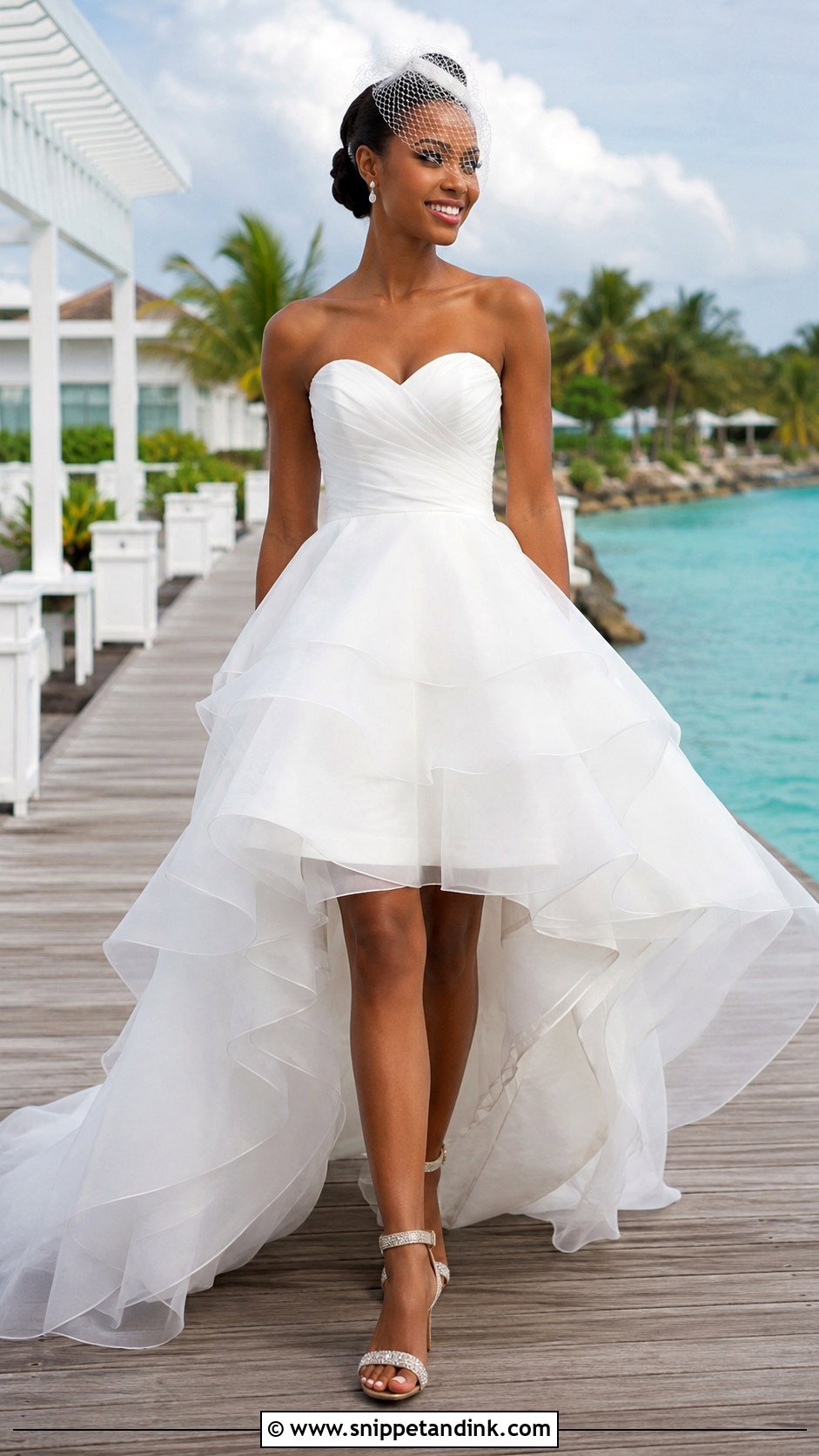 High Low Caribbean Wedding Dress - Snippet and Ink - 20 Caribbean Wedding Dress Ideas