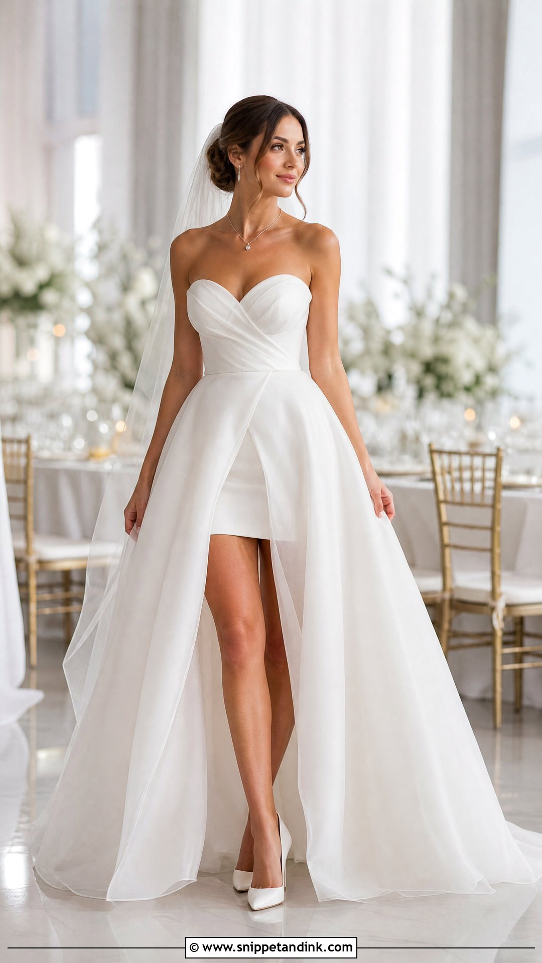High Low Convertible Wedding Dress - Snippet and Ink - 20 Wedding Dress Transformation Ideas
