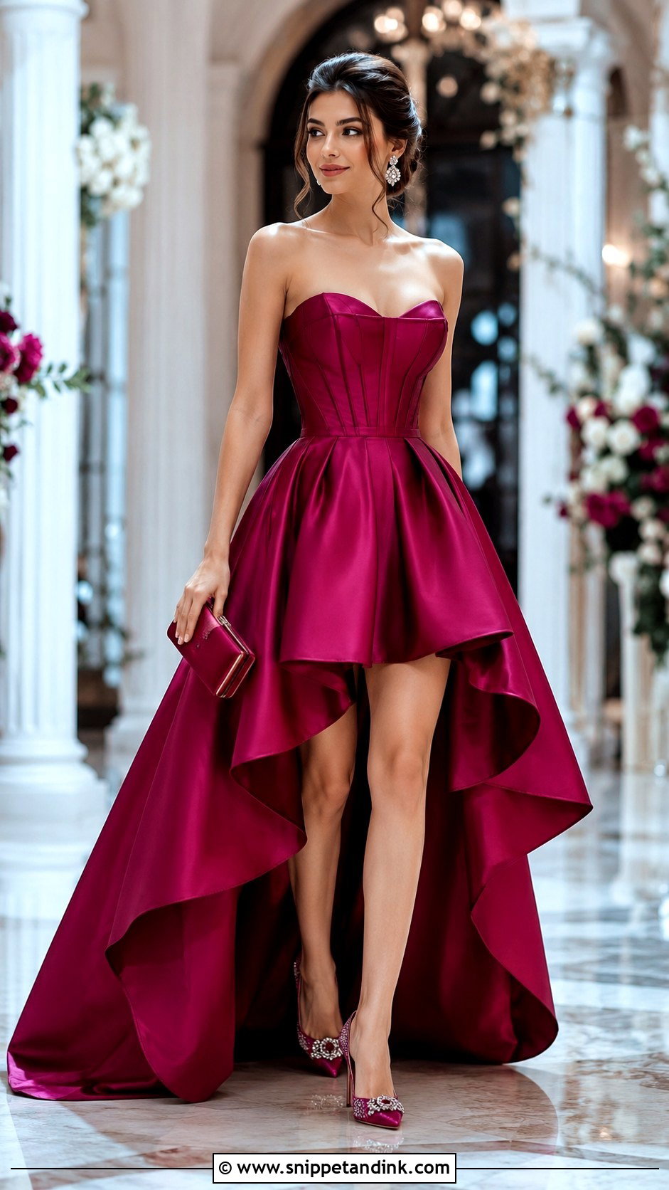 High Low Corset Flare Gown - Snippet and Ink - 20 Corset Flare Gown Ideas