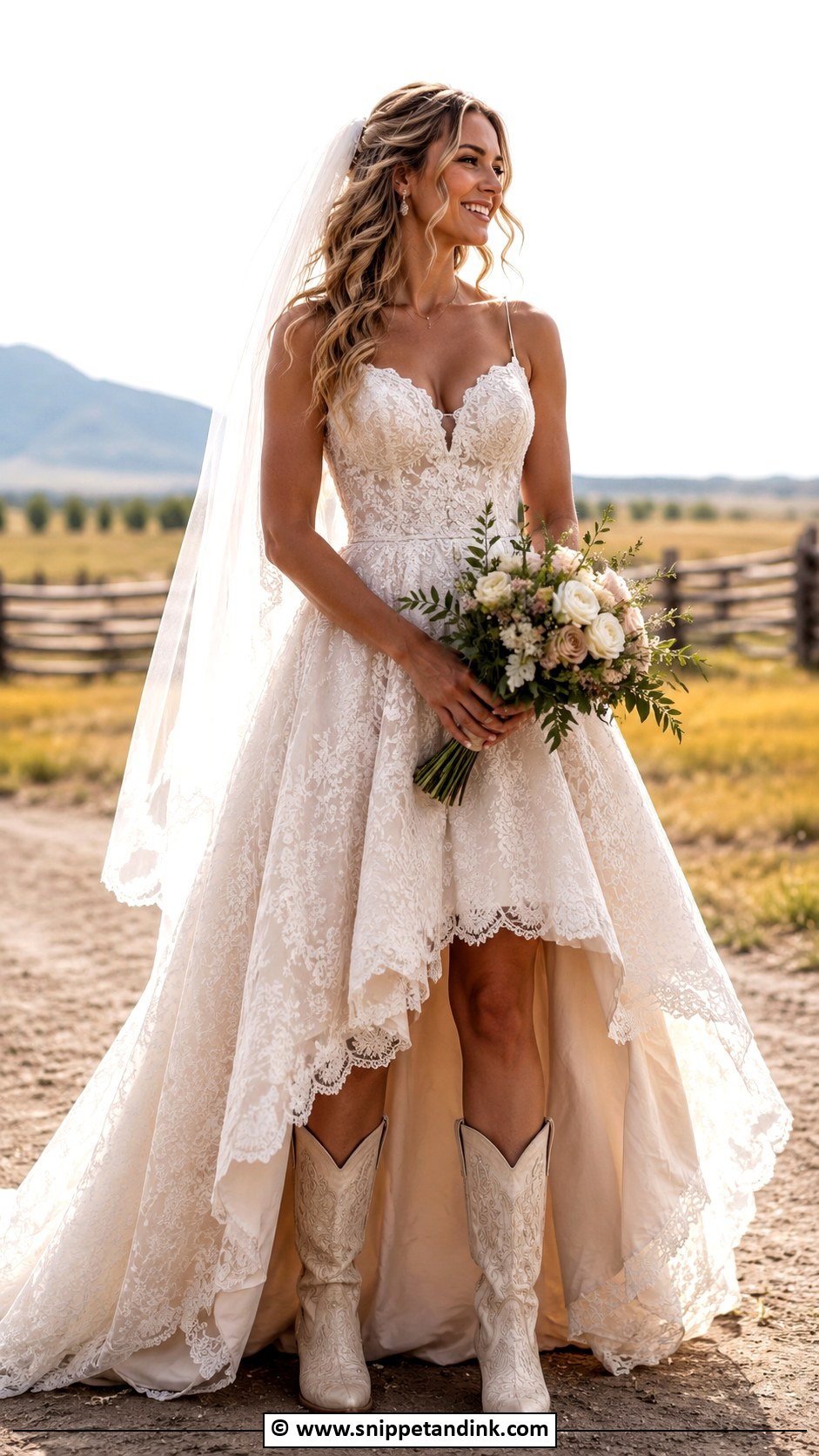 High Low Country Western Wedding Dress - Snippet and Ink - 25 Country Western Wedding Dresses