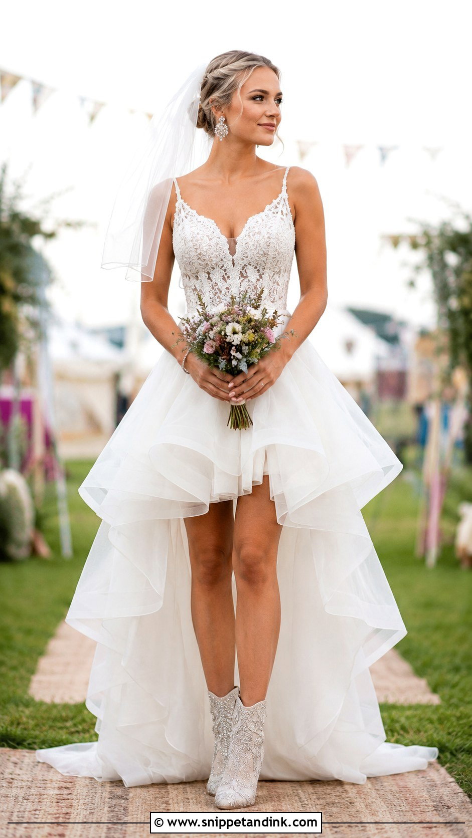 High Low Festival Wedding Dress - Snippet and Ink - 20 Festival Wedding Dress Ideas