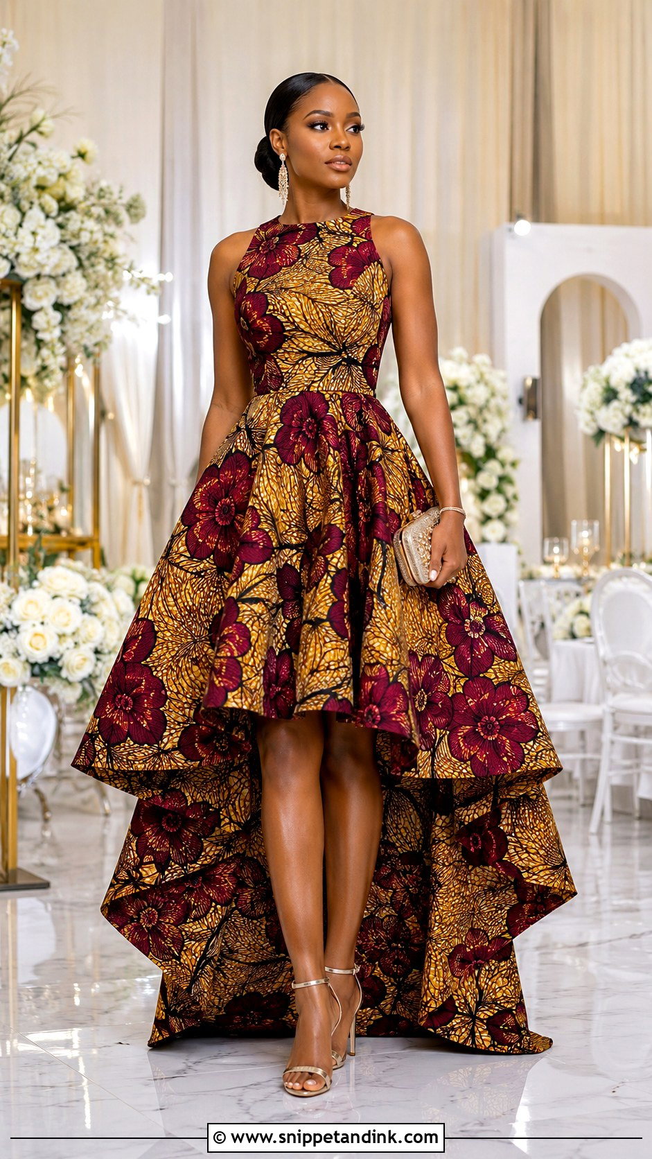 High Low Flay Ankara Gown - Snippet and Ink - 20 Flay Ankara Gown Ideas