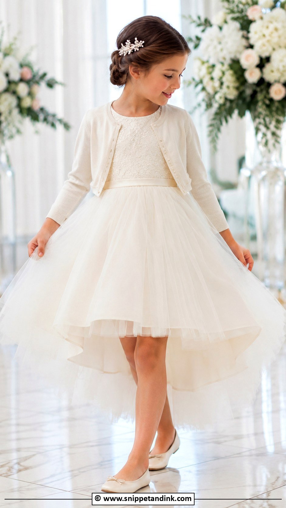 High Low Flower Girl Dress - Snippet and Ink - 30 Kids Designer Dresses for Wedding