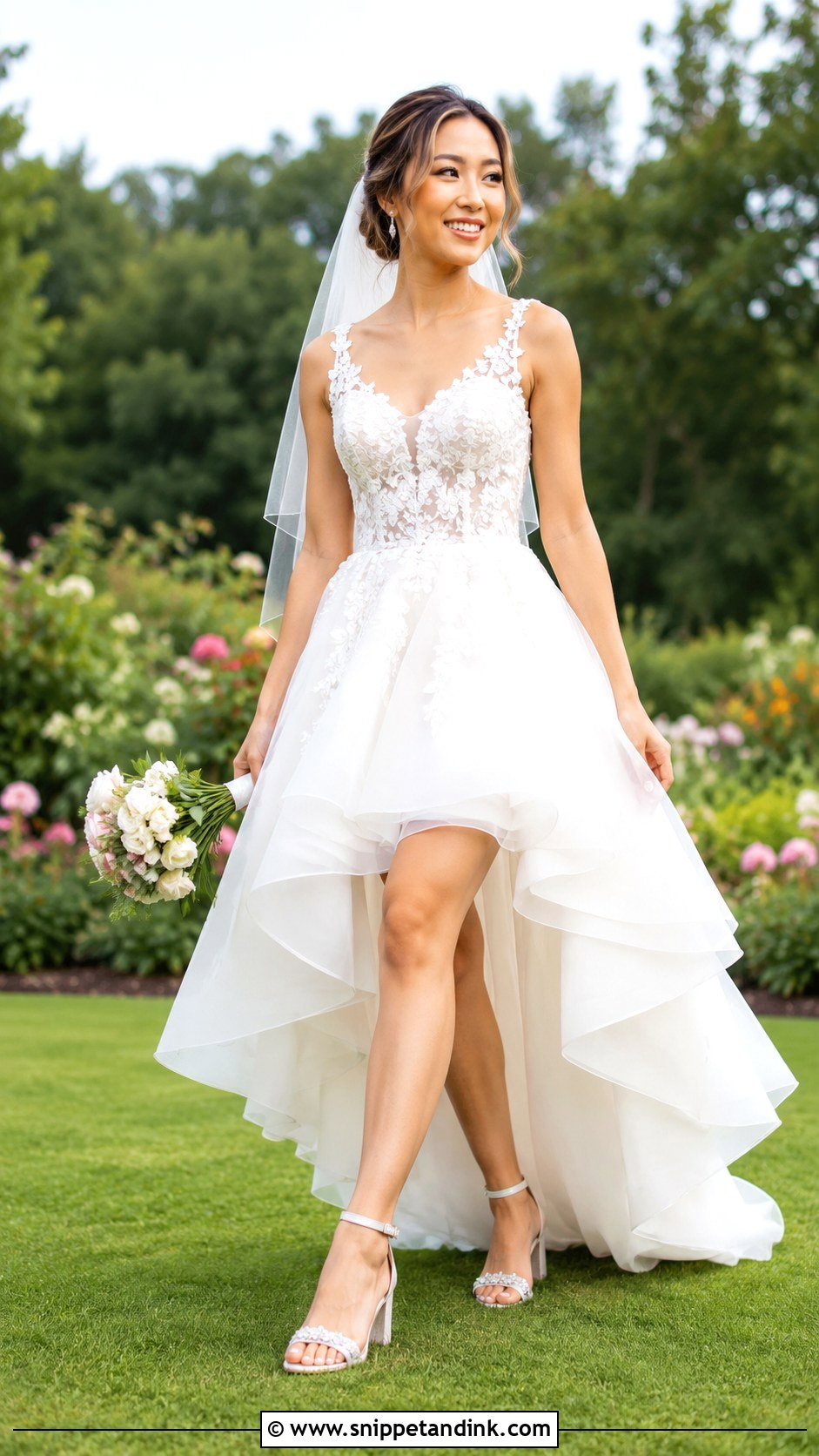 High Low Garden Wedding Dress - Snippet and Ink - 20 Enchanted Garden Wedding Dress Ideas