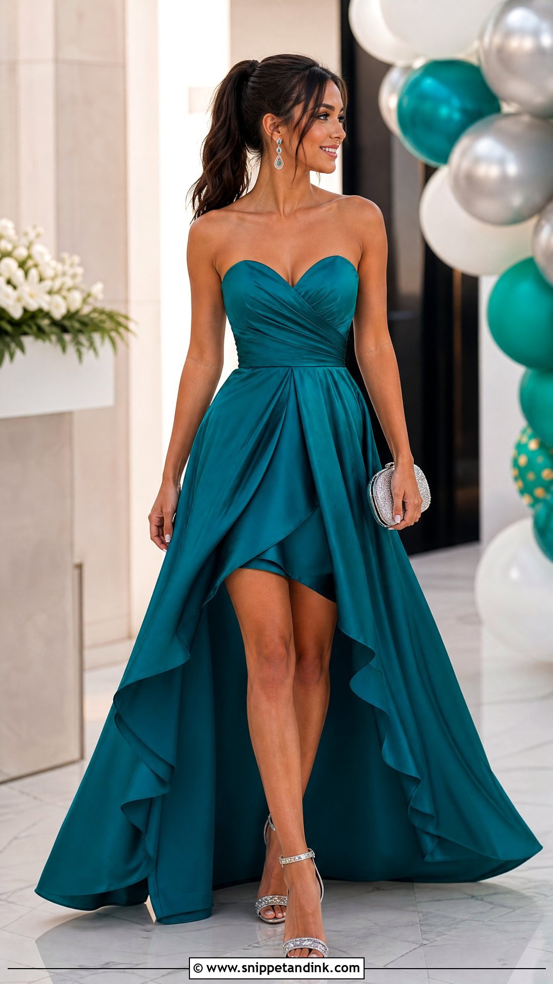 High Low Gown Outfit - Snippet and Ink - 20 Womens Gown Ideas