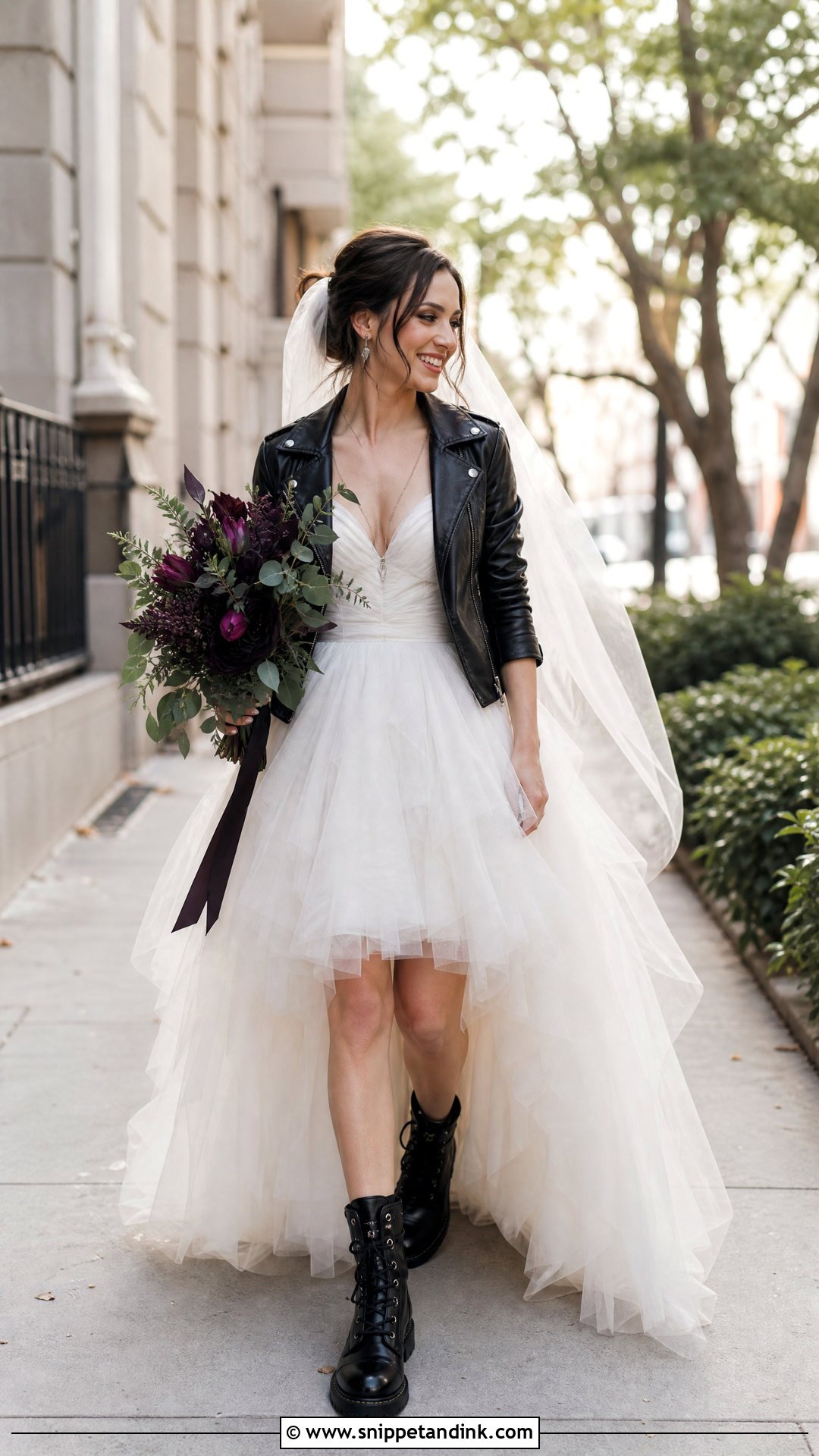 High Low Grunge Wedding Dress - Snippet and Ink - 25 Grunge Wedding Dress Ideas