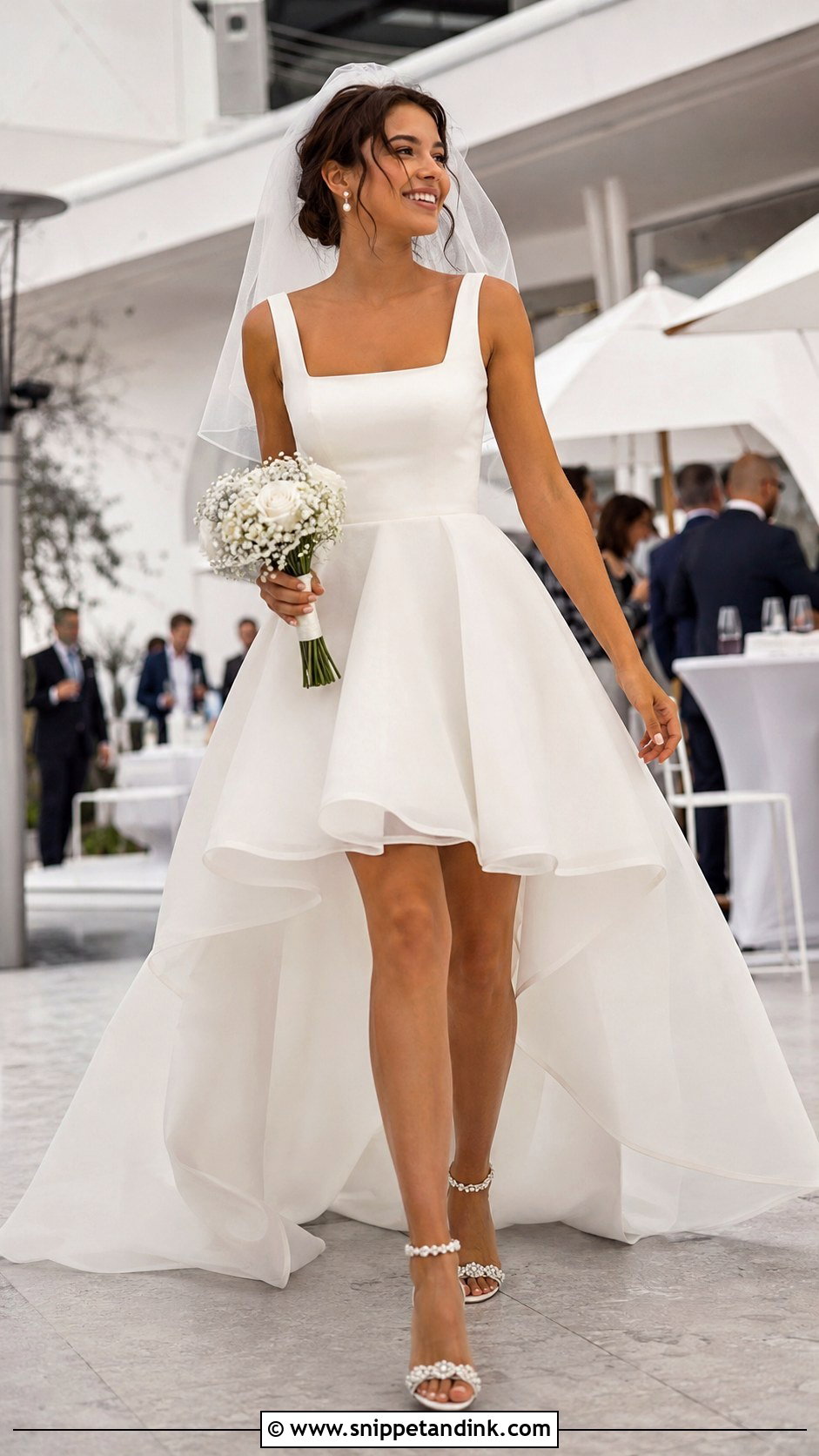 High Low June Wedding Dress - Snippet and Ink - 20 June Wedding Dress Ideas