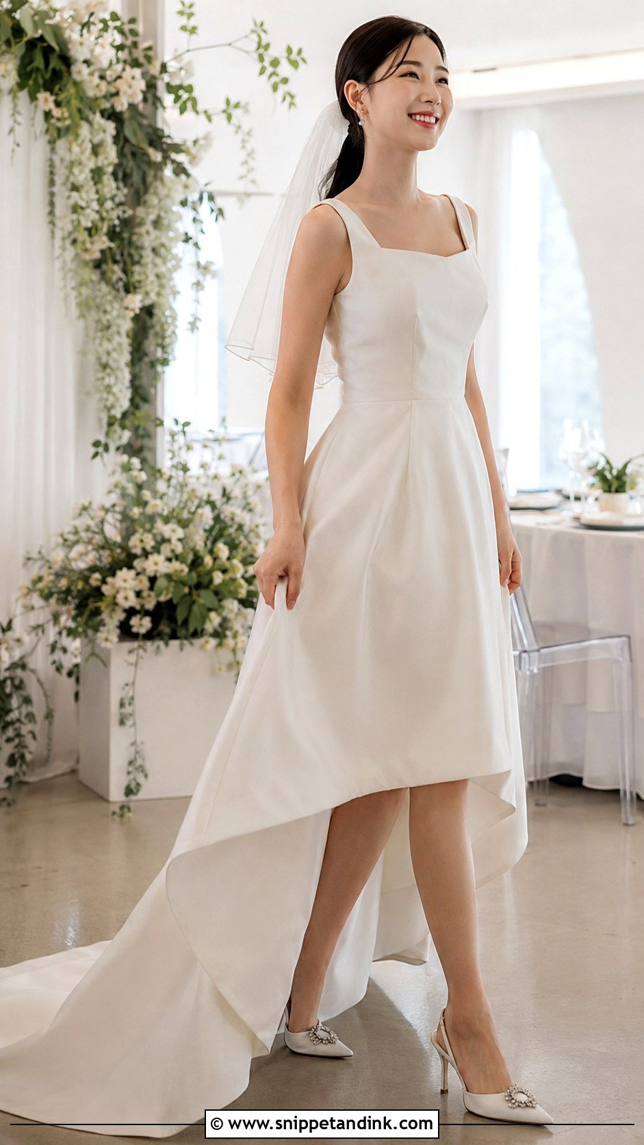 High Low Kdrama Wedding Dress - Snippet and Ink - 20 Kdrama Wedding Dress Ideas