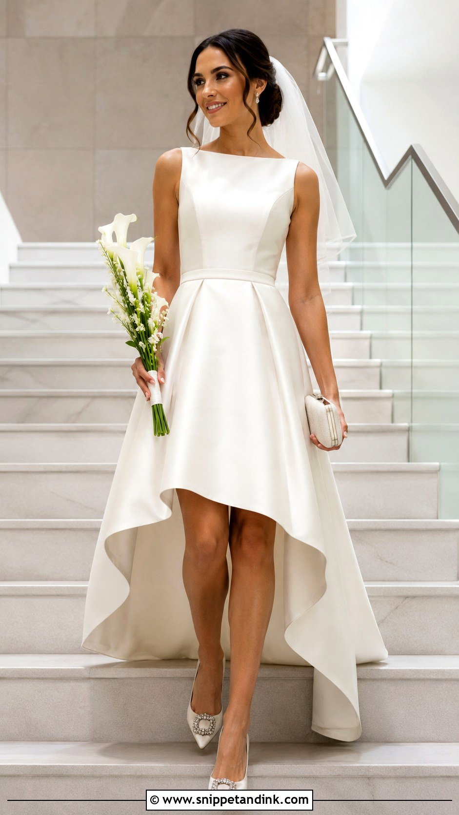 High Low Micro Wedding Dress - Snippet and Ink - 20 Micro Wedding Dress Ideas