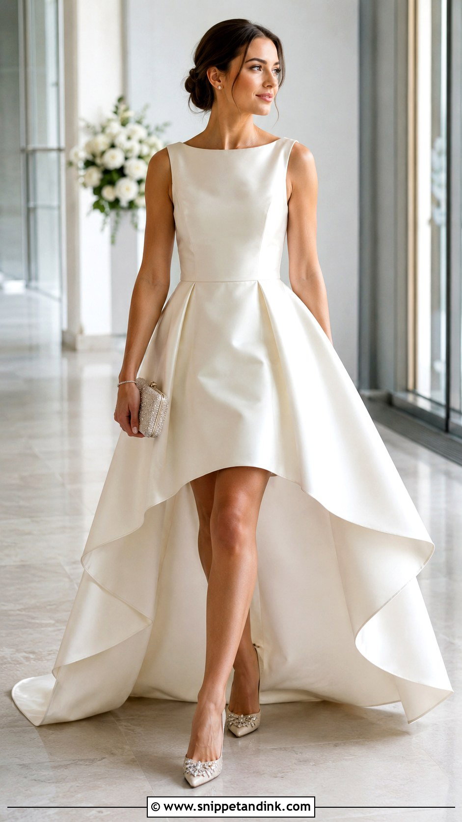 High Low Midi Bride Dress - Snippet and Ink - 20 Midi Bride Dress Ideas