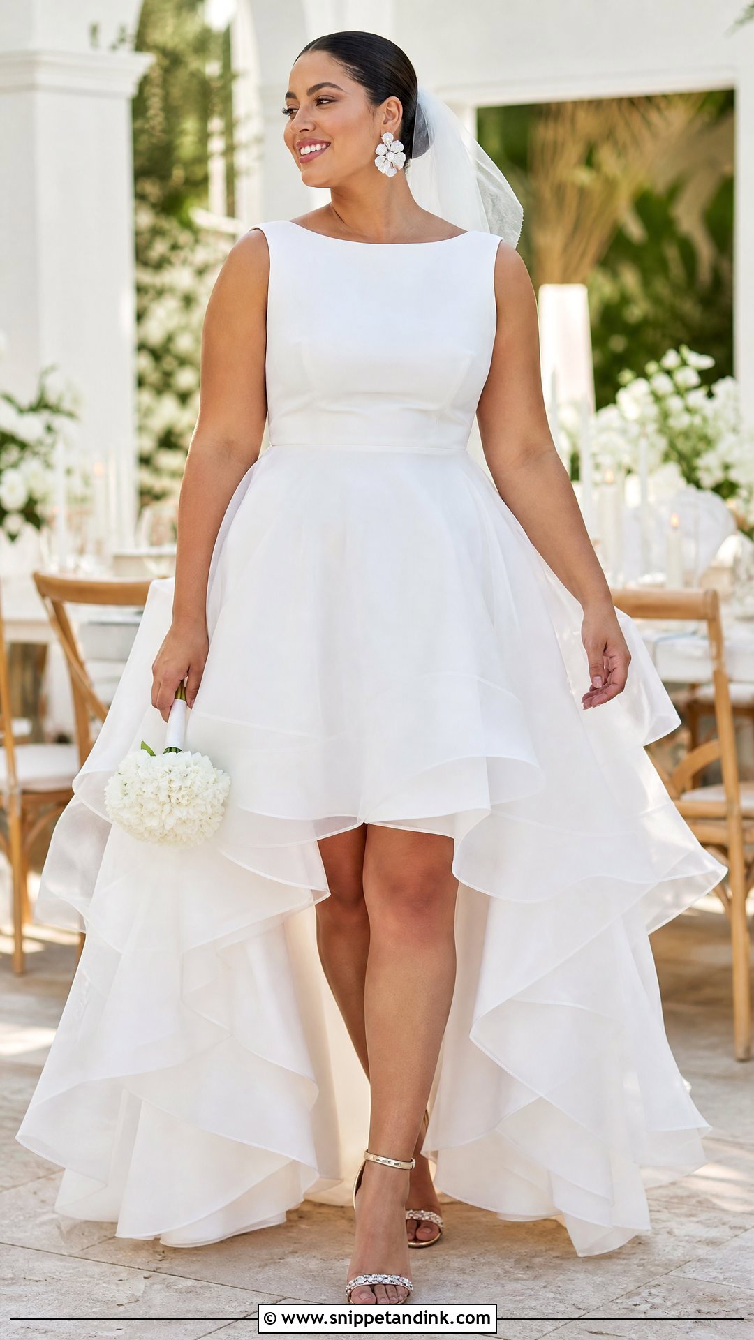 High Low Organza Wedding Dress - Snippet and Ink - 20 Wedding Dresses Pear Shape