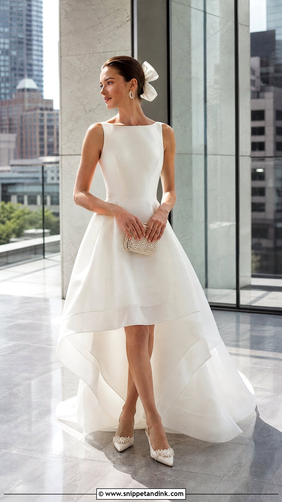 High Low Organza Wedding Dress - Snippet and Ink - 25 Floaty Wedding Dress Ideas