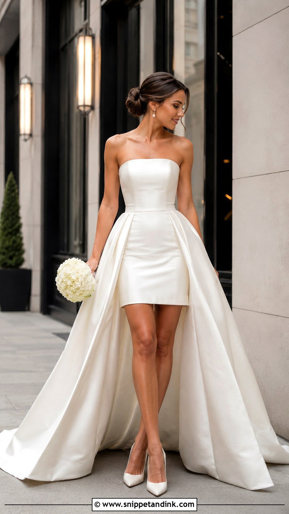 High Low Overskirt Wedding Dress - Snippet and Ink - 25 Overskirt Wedding Dress Ideas