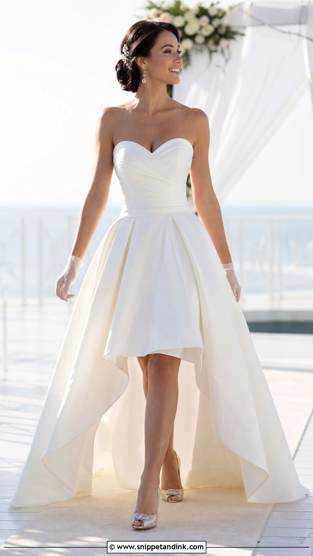 High Low Pin Up Wedding Dress - Snippet and Ink - 20 Pin Up Wedding Dress Ideas
