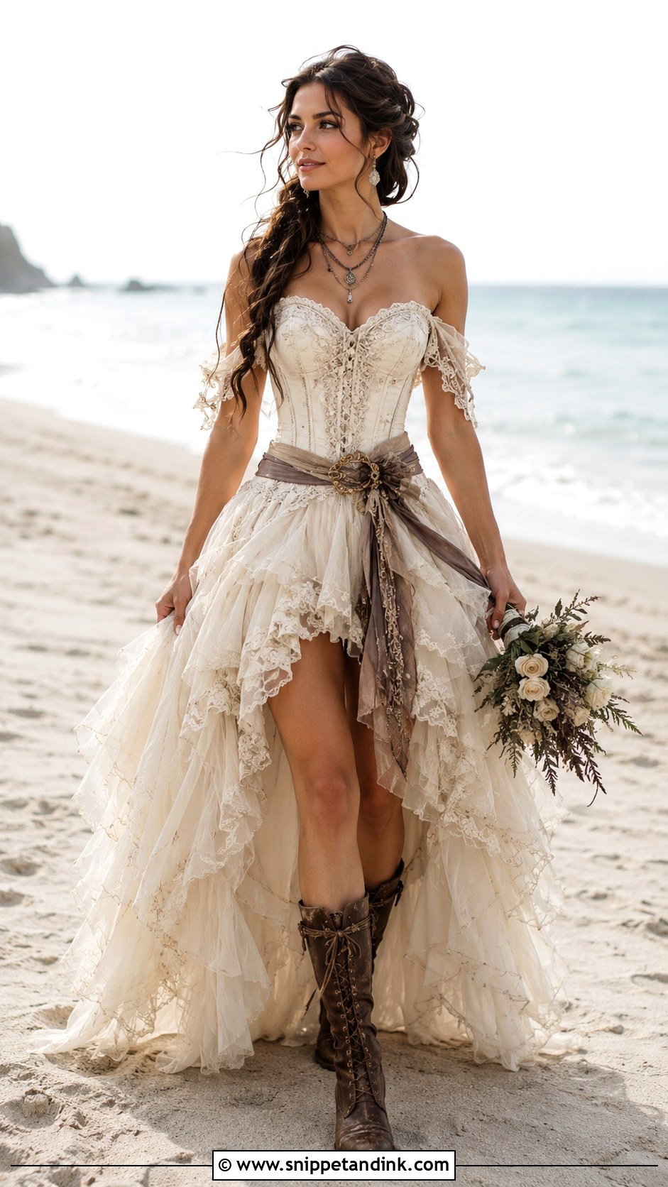 High Low Pirate Wedding Dress - Snippet and Ink - 25 Pirate Wedding Dress Ideas