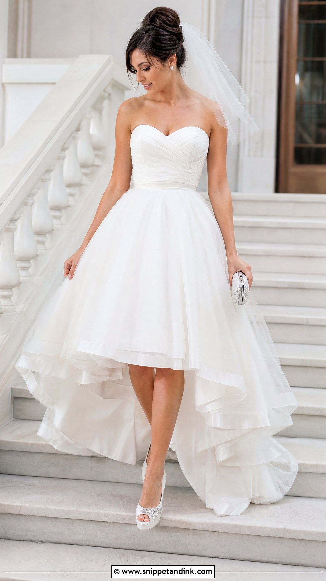 High Low Rockabilly Wedding Dress - Snippet and Ink - 20 Rockabilly Wedding Dresses